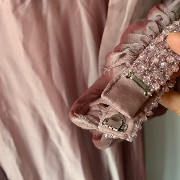 Mac Duggal Chiffon Open Sleeve A Line Gown Size 2 NEW - Picture 11 of 13